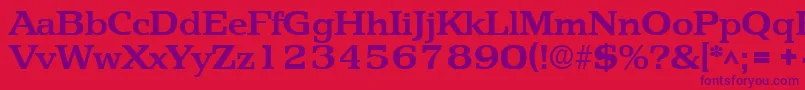 PenthouseBold Font – Purple Fonts on Red Background