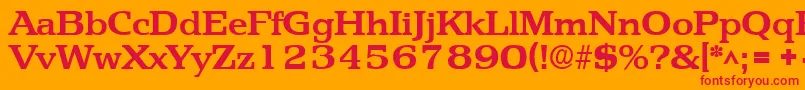 PenthouseBold Font – Red Fonts on Orange Background