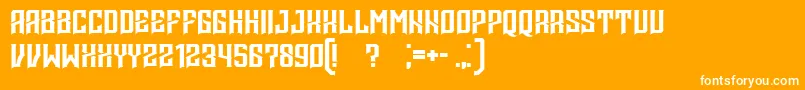 Minaisgone Font – White Fonts on Orange Background