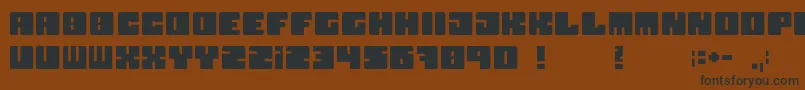 Boxy Font – Black Fonts on Brown Background