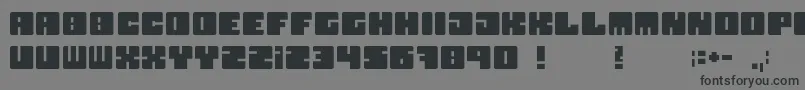 Boxy-Schriftart – Schwarze Schriften auf grauem Hintergrund