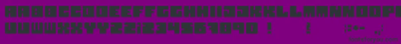 Boxy Font – Black Fonts on Purple Background