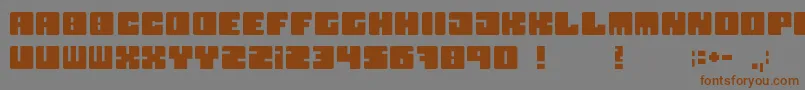 Boxy Font – Brown Fonts on Gray Background
