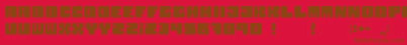 Boxy Font – Brown Fonts on Red Background