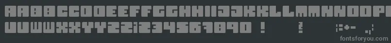 Boxy Font – Gray Fonts on Black Background