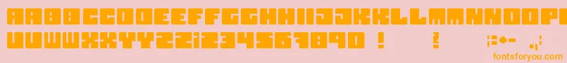 Boxy Font – Orange Fonts on Pink Background