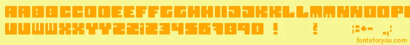Boxy Font – Orange Fonts on Yellow Background