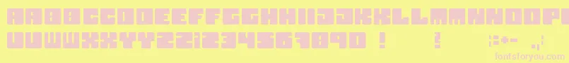 Boxy Font – Pink Fonts on Yellow Background