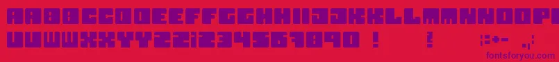 Boxy Font – Purple Fonts on Red Background
