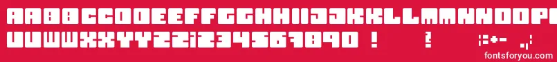 フォントBoxy – 赤い背景に白い文字