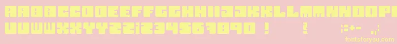 Boxy Font – Yellow Fonts on Pink Background