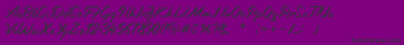 Miciana Font – Black Fonts on Purple Background