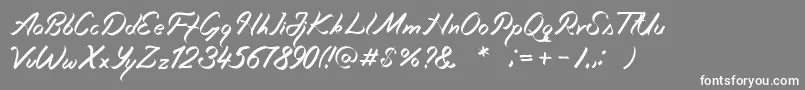 Miciana Font – White Fonts on Gray Background
