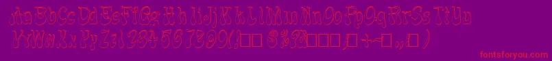 FzJazzy173DItalic Font – Red Fonts on Purple Background