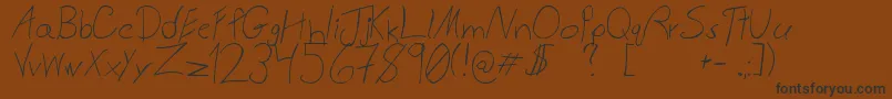 Police DanielSans – polices noires sur fond brun