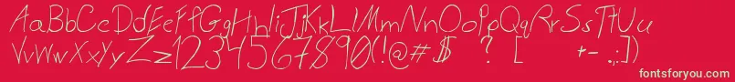 DanielSans Font – Green Fonts on Red Background