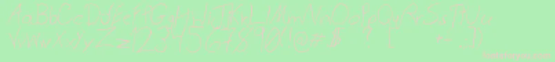 DanielSans Font – Pink Fonts on Green Background