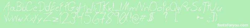 DanielSans Font – White Fonts on Green Background