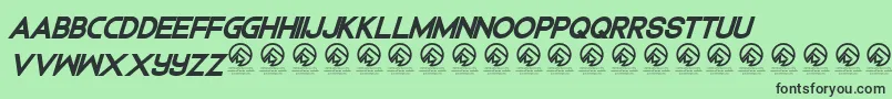 DedecusBolditalic Font – Black Fonts on Green Background