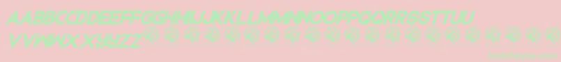 Police DedecusBolditalic – polices vertes sur fond rose