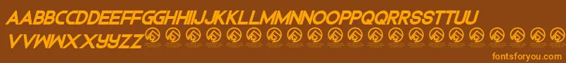 fuente DedecusBolditalic – Fuentes Naranjas Sobre Fondo Marrón
