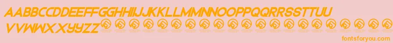 DedecusBolditalic Font – Orange Fonts on Pink Background