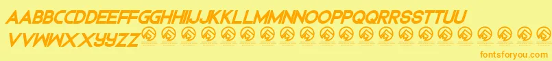 DedecusBolditalic Font – Orange Fonts on Yellow Background