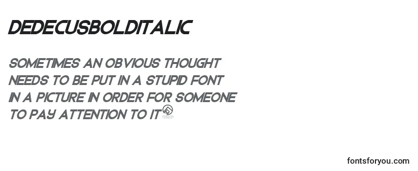 DedecusBolditalic Font