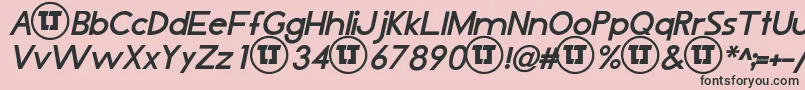 LjDesignStudiosIsBoldItalic Font – Black Fonts on Pink Background