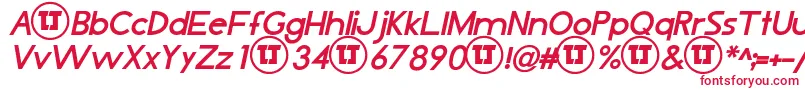 LjDesignStudiosIsBoldItalic Font – Red Fonts