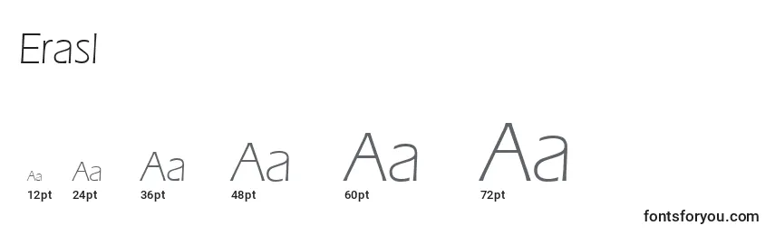 Erasl Font Sizes