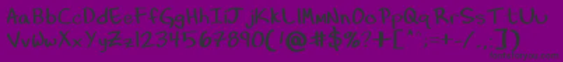 Шрифт HandOfDiesel – чёрные шрифты на фиолетовом фоне