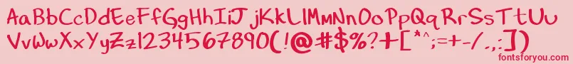 fuente HandOfDiesel – Fuentes Rojas Sobre Fondo Rosa