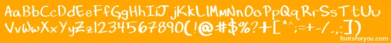 HandOfDiesel Font – White Fonts on Orange Background