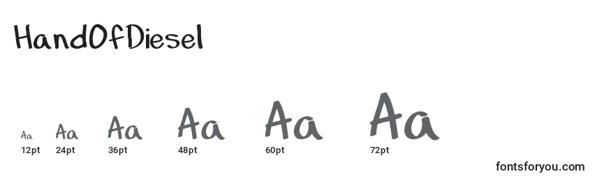HandOfDiesel Font Sizes