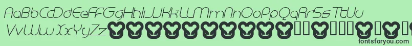 Megai Font – Black Fonts on Green Background