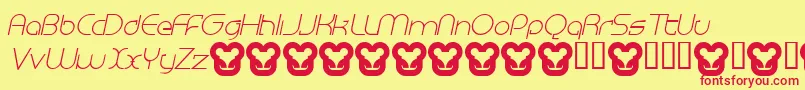 Megai Font – Red Fonts on Yellow Background