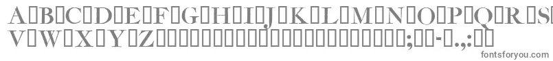 AmarfilAntiqua-fontti – harmaat kirjasimet valkoisella taustalla
