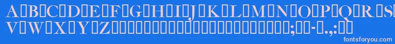 AmarfilAntiqua Font – Pink Fonts on Blue Background