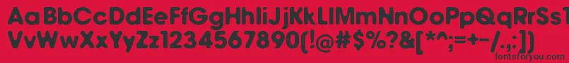 Llewie Font – Black Fonts on Red Background