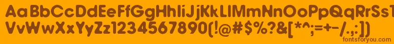 Llewie Font – Brown Fonts on Orange Background