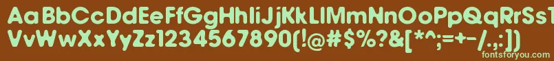 Llewie Font – Green Fonts on Brown Background