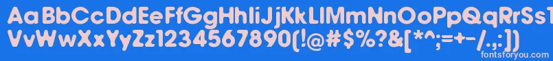 Llewie Font – Pink Fonts on Blue Background