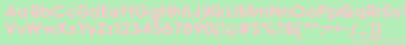 Llewie Font – Pink Fonts on Green Background