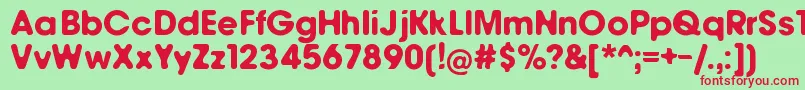 Llewie Font – Red Fonts on Green Background