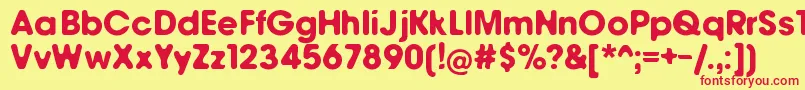 Llewie Font – Red Fonts on Yellow Background