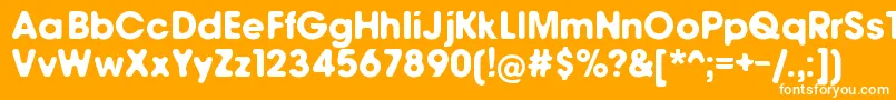 Llewie Font – White Fonts on Orange Background