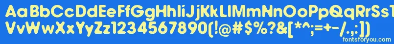 Llewie Font – Yellow Fonts on Blue Background