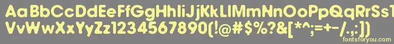 Llewie Font – Yellow Fonts on Gray Background