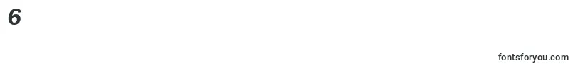 FranklingothdemibttItalic-Schriftart – Schriften für die Ziffer 6